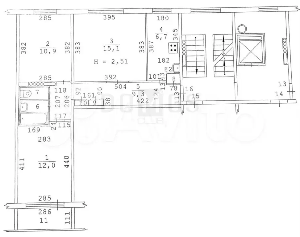 3-к. квартира, 58 м, 4/9 эт. - Фото 0