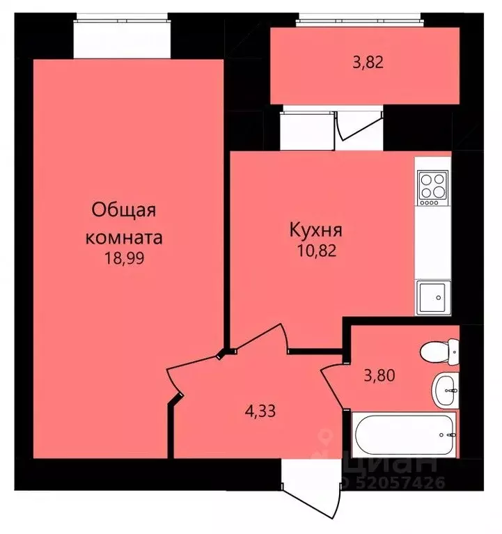 1-к кв. Мордовия, Саранск ул. Филатова, 11 (39.85 м) - Фото 0