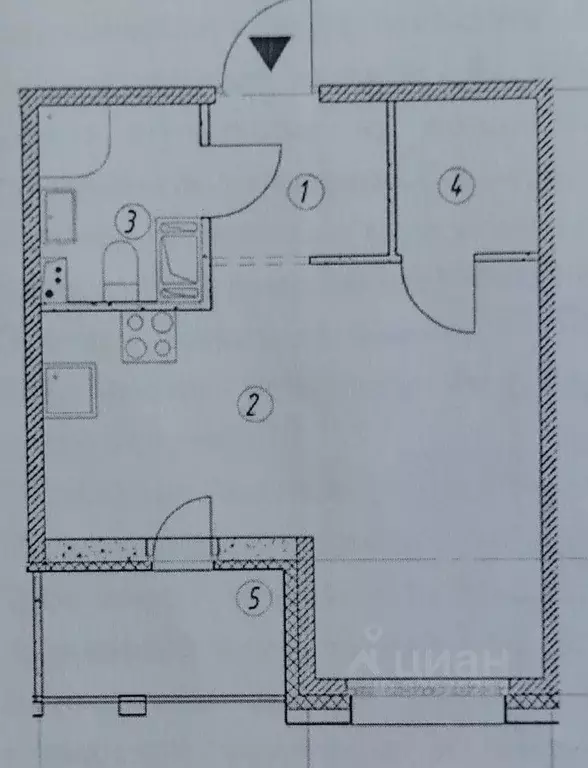 Студия Омская область, Омск ул. Александра Захарченко, 5 (29.4 м) - Фото 1
