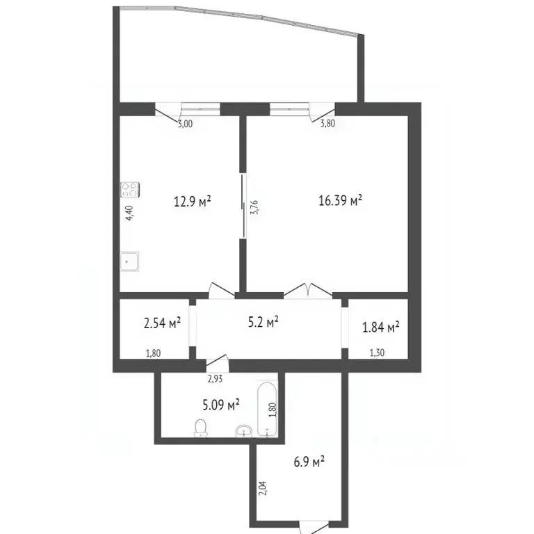 2-к кв. Костромская область, Кострома Кузнецкая ул., 29А (52.1 м) - Фото 1