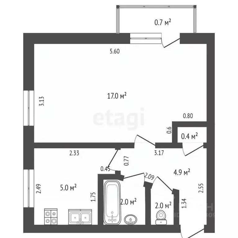 1-к кв. Мордовия, Саранск ул. Попова, 50 (30.0 м) - Фото 0