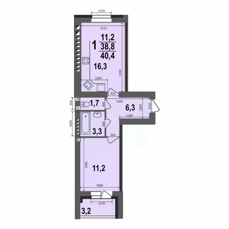 1-к кв. Владимирская область, Ковров ул. 9 Мая, 6 (40.4 м) - Фото 0