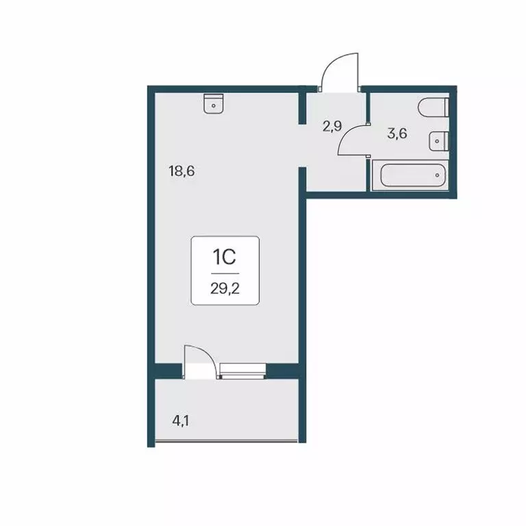 Квартира-студия: Новосибирск, Кедровая улица, 80/3 (29.2 м) - Фото 0