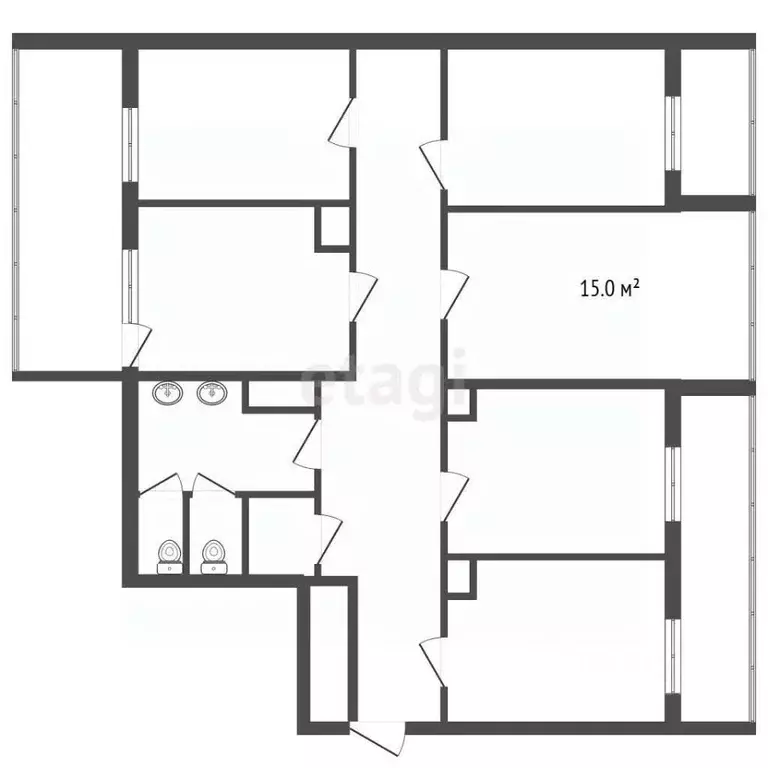 Комната Санкт-Петербург аллея Поликарпова, 4К1 (15.0 м) - Фото 2