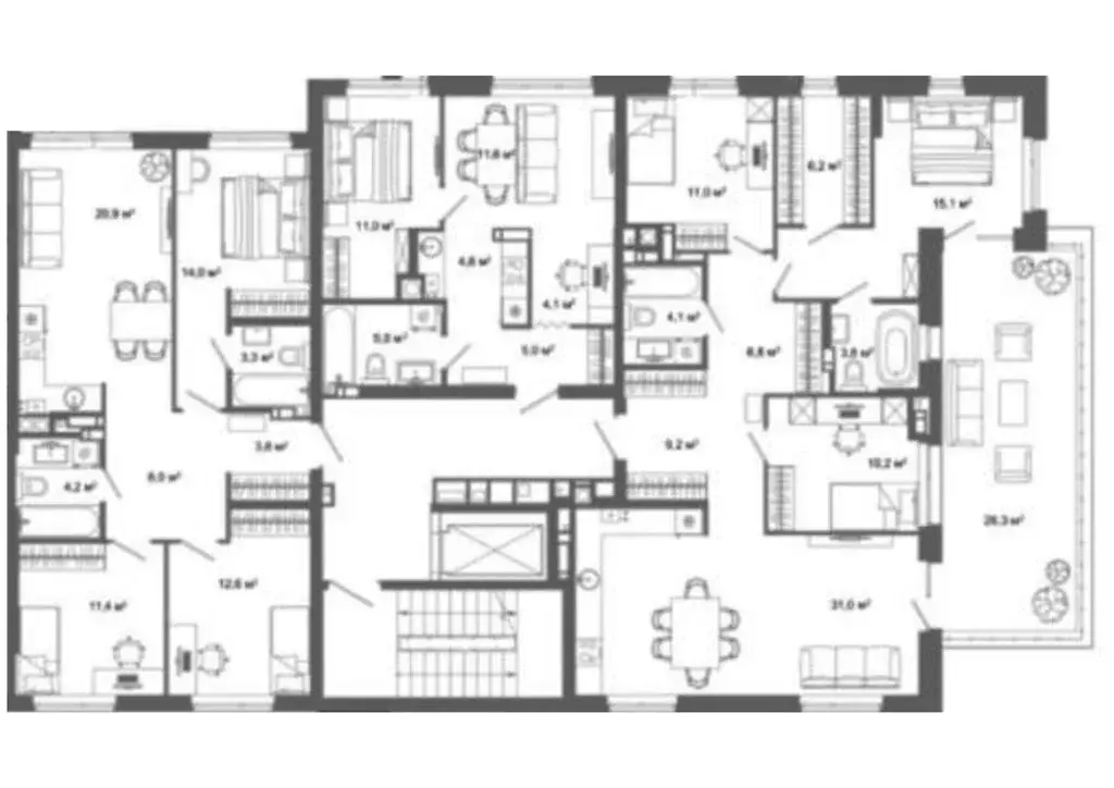 3-комнатная квартира: Астрахань, жилой район Зелёные кварталы (123.7 ... - Фото 2