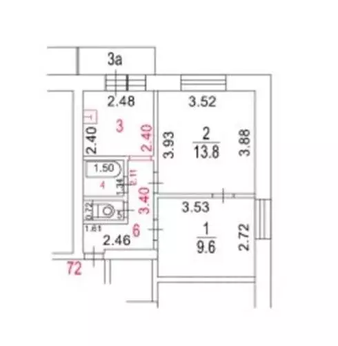 2-к кв. Москва Госпитальный пер., 8 (38.0 м) - Фото 2