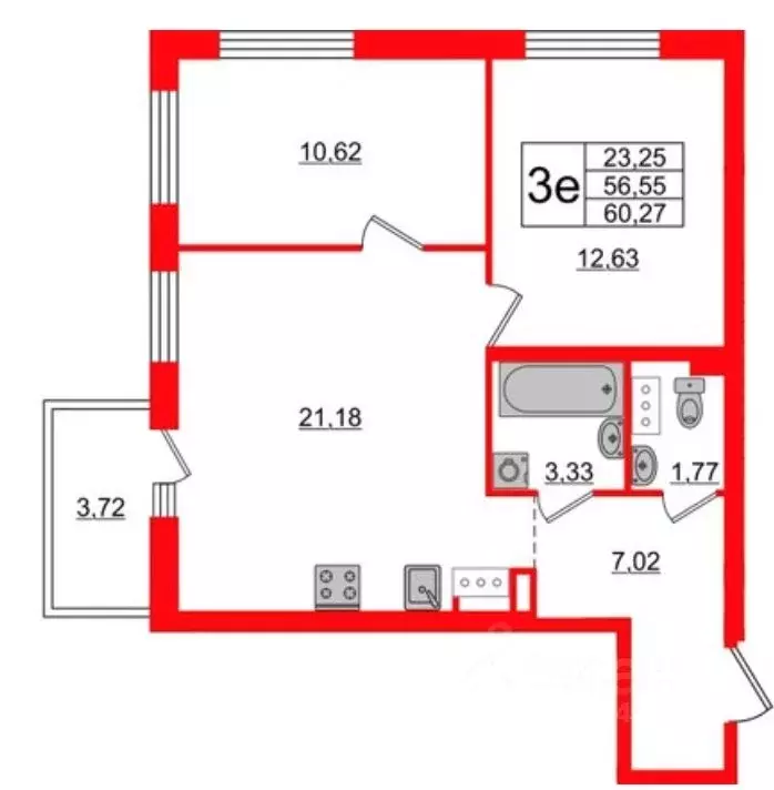 2-к кв. Санкт-Петербург Белоостровская ул., 10к2 (60.0 м) - Фото 0