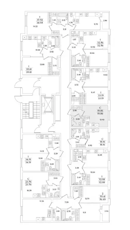 студия санкт-петербург ул. тамбасова, 5н (19.86 м) - Фото 1