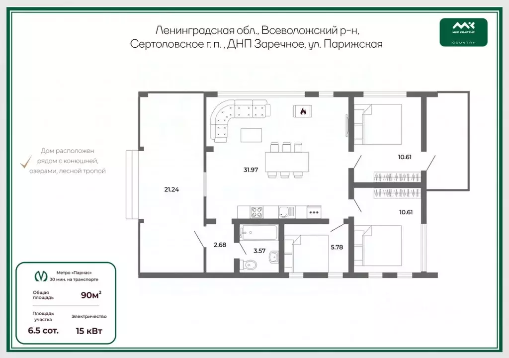 Дом в Ленинградская область, Всеволожский район, Сертоловское ... - Фото 2