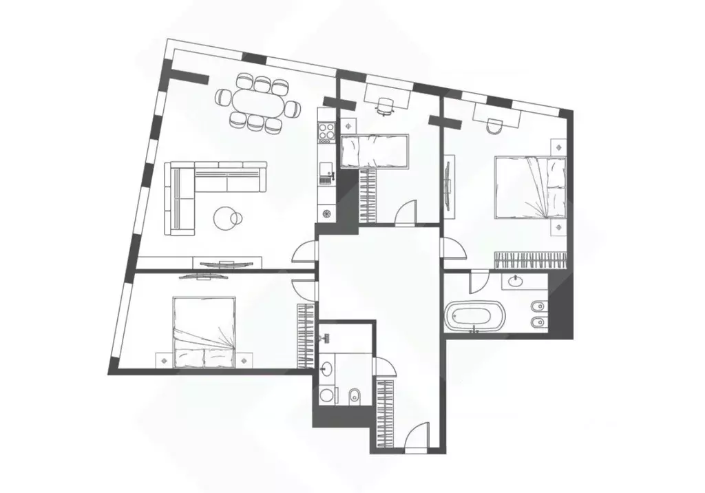 4-к кв. Москва Мытная ул., 40к4 (150.8 м) - Фото 1