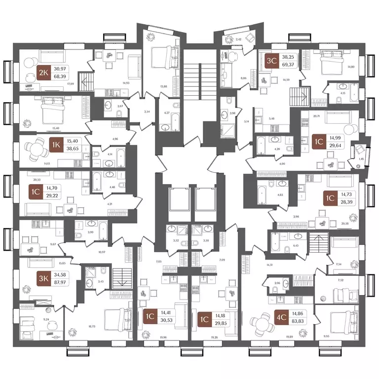 Студия Башкортостан, Уфа Глумилино жилрайон, Холмогоры жилой комплекс ... - Фото 2