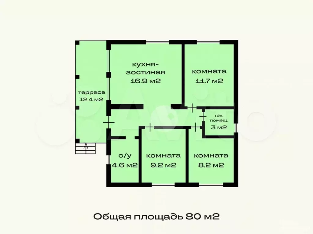 Дом 80 м на участке 8 сот. - Фото 0