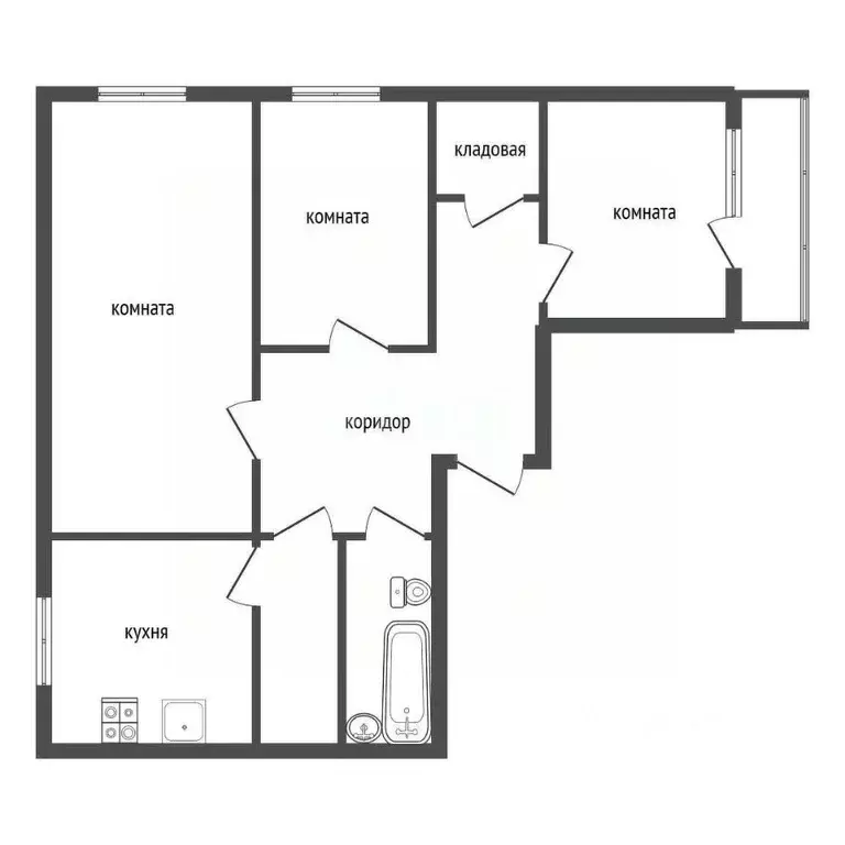 3-к кв. Воронежская область, Воронеж ул. Машиностроителей, 13/1 (72.0 ... - Фото 1