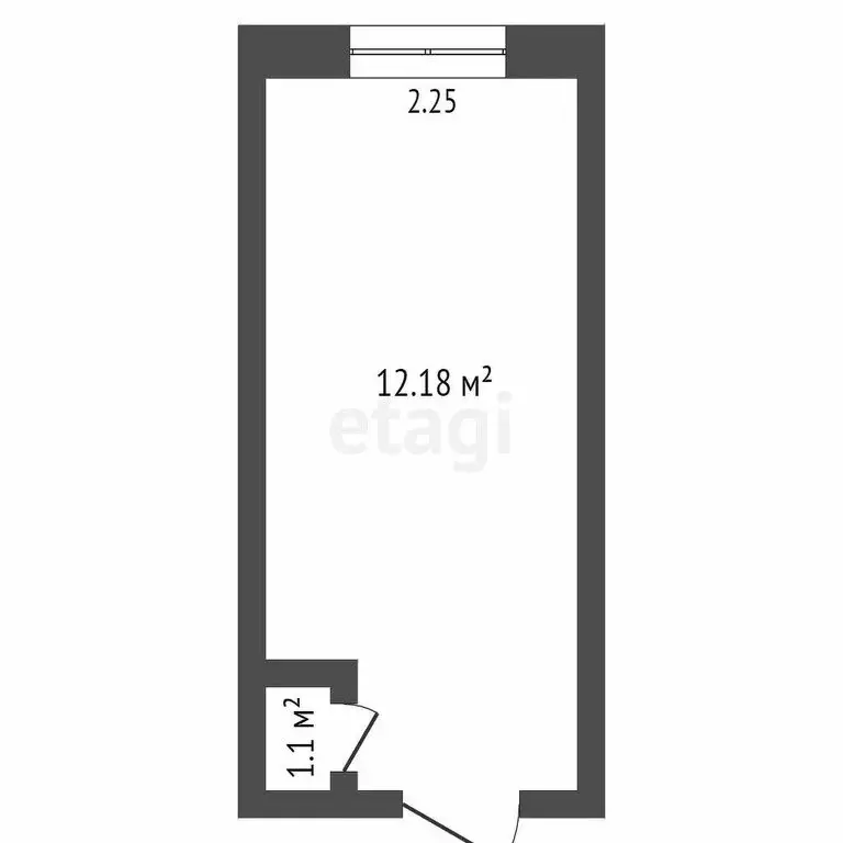 Квартира-студия: Ульяновск, проспект Гая, 45/1 (18.2 м) - Фото 1