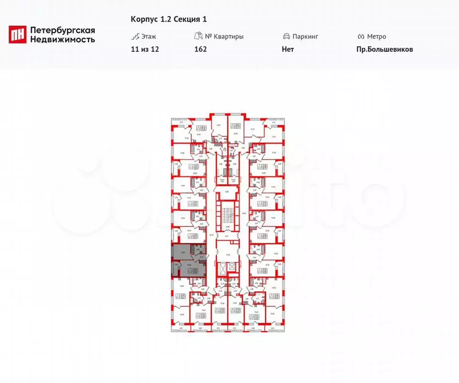 1-к. квартира, 32,9 м, 11/12 эт. - Фото 1