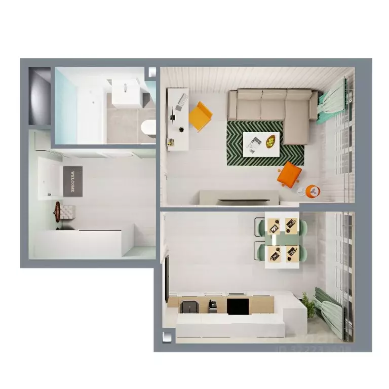 1-к кв. Башкортостан, Уфа ул. Ивана Спатара, 14 (36.68 м) - Фото 1