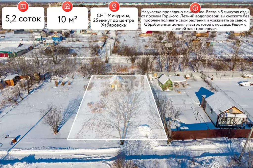 Дом в Хабаровский край, Хабаровск Имени Мичурина СНТ, 598 (10 м) - Фото 0