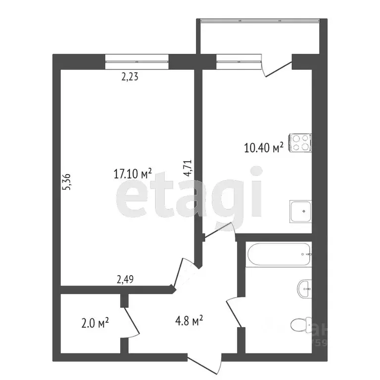 1-к кв. Ярославская область, Ярославль ул. Лисицына, 13 (36.0 м) - Фото 2