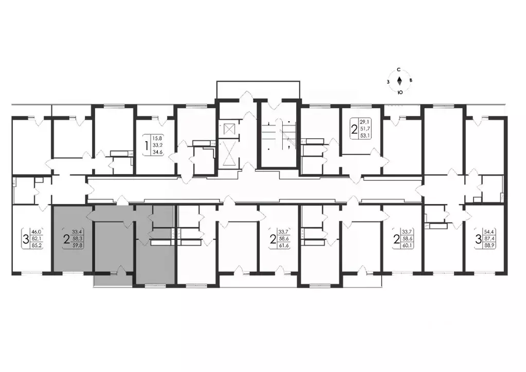 2-к кв. Воронежская область, Воронеж ул. Загоровского, 5/4 (59.8 м) - Фото 1