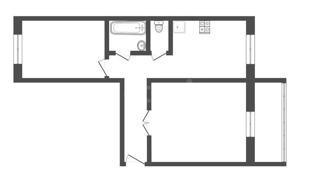 2-комнатная квартира: Прокопьевск, улица Обручева, 63 (52.6 м) - Фото 1