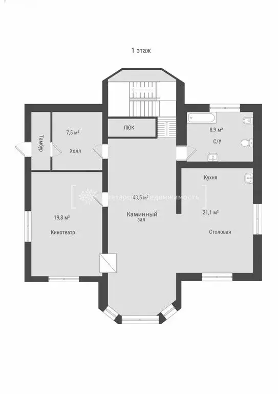 Дом в Томск, посёлок Басандайка, 2-й Басандайский переулок, 5 (370 м) - Фото 1