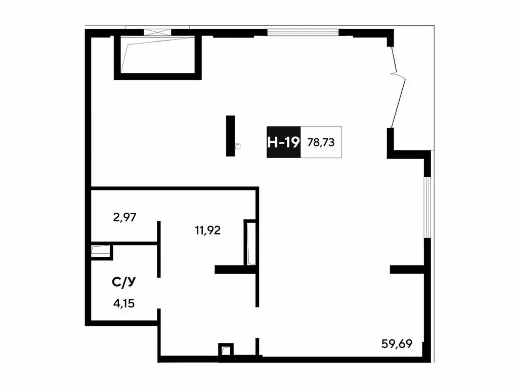 Офис (78.73 м) - Фото 1