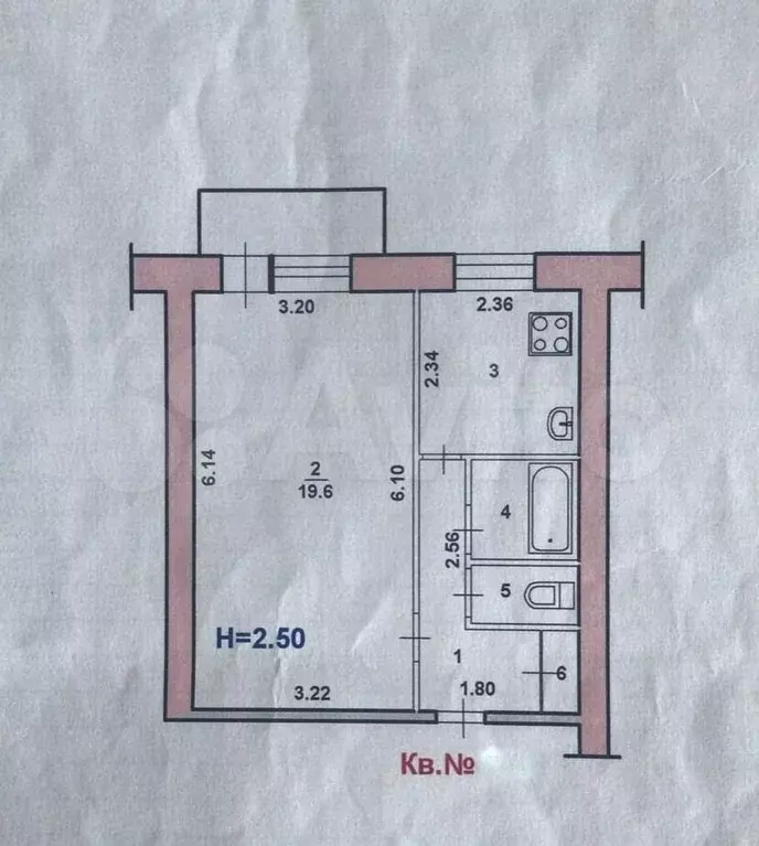 Квартира-студия, 33,2 м, 9/9 эт. - Фото 1