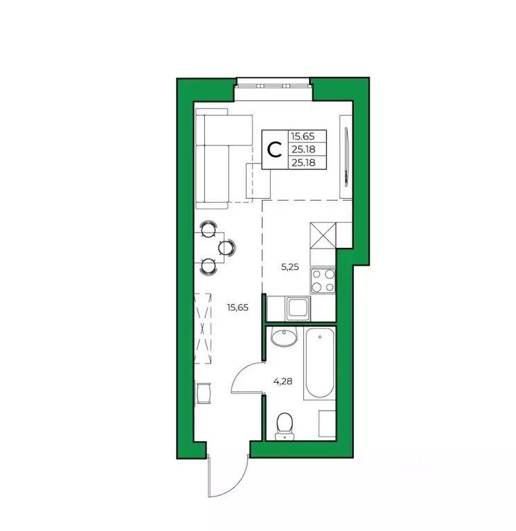 1-к кв. Башкортостан, Уфимский район, Зубовский сельсовет, с. Зубово ... - Фото 0