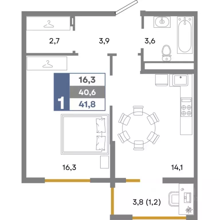 1-к кв. Крым, Симферопольский район, Мирновское с/пос, с. Белоглинка ... - Фото 1