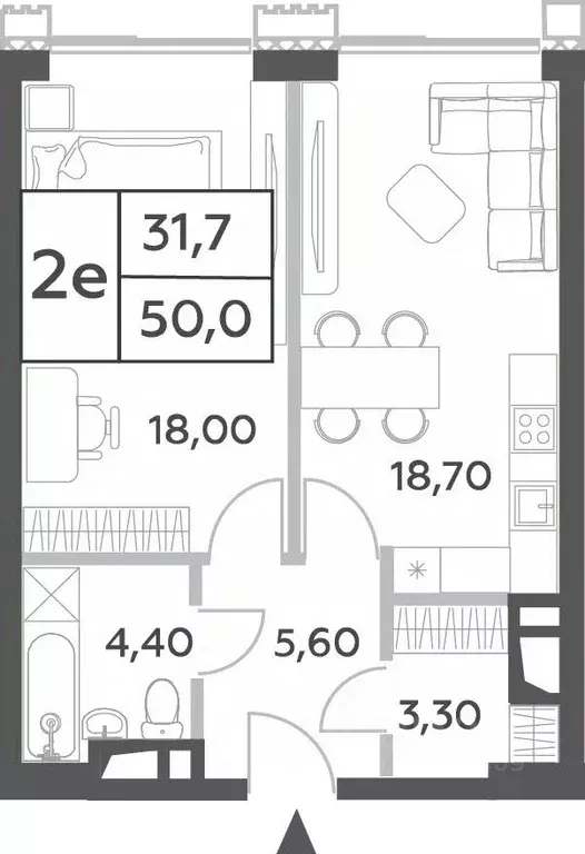 2-к кв. Москва просп. Генерала Дорохова, вл1к1 (50.0 м) - Фото 0