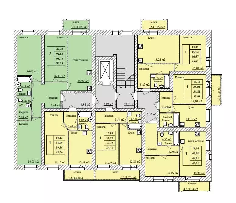 1-к кв. Ярославская область, Ярославль Уютный Квартал жилой комплекс ... - Фото 2