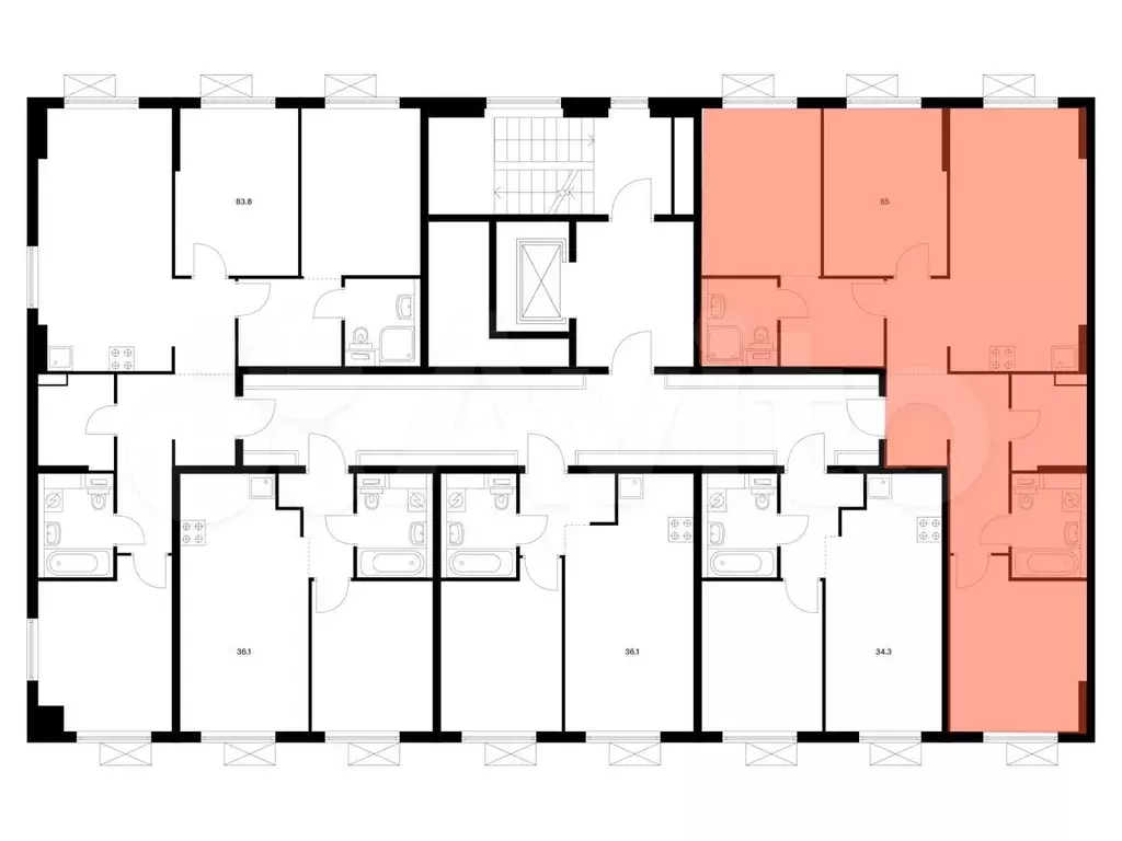 3-к. квартира, 85 м, 7/9 эт. - Фото 1