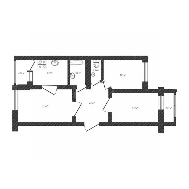 3-к кв. Белгородская область, Белгород ул. Пушкина, 55 (92.3 м) - Фото 2