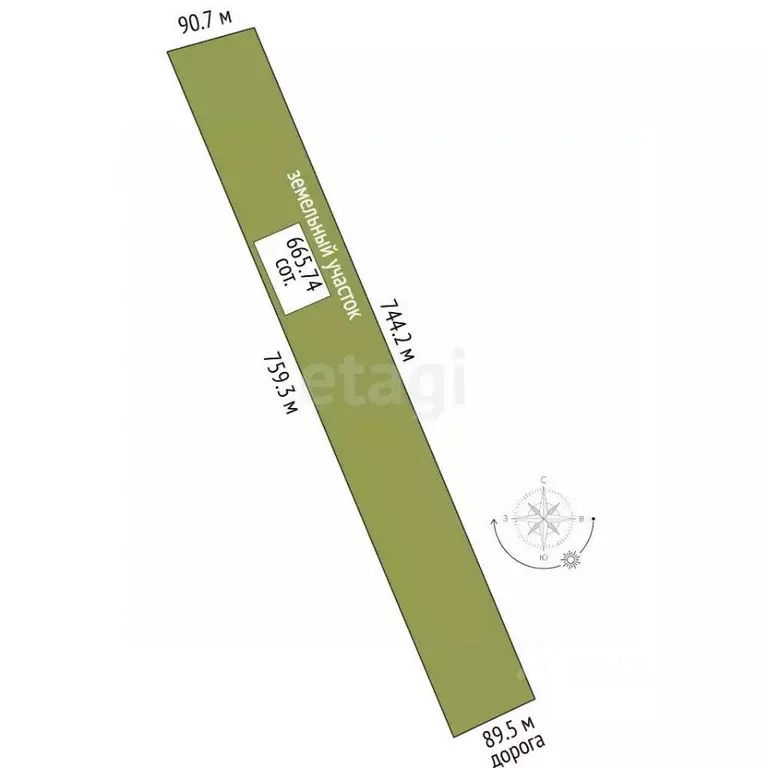 Участок в Крым, Белогорский район, Вишенское с/пос, с. Белая Скала  ... - Фото 2