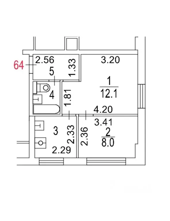 2-к кв. Москва Коптевский бул., 15 (31.4 м) - Фото 2