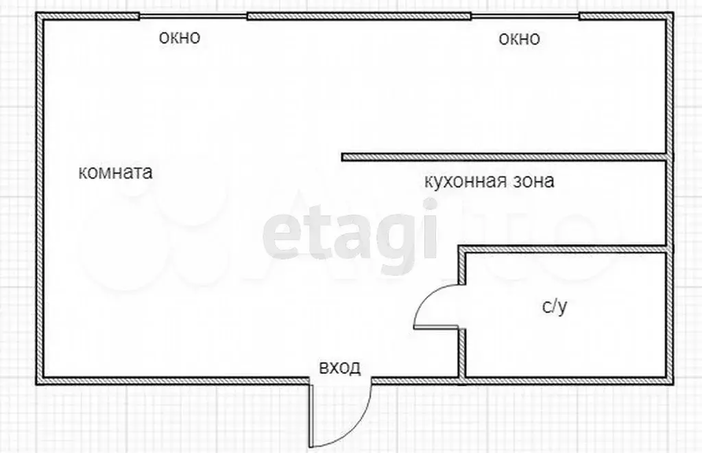 1-к. квартира, 24 м, 2/9 эт. - Фото 0