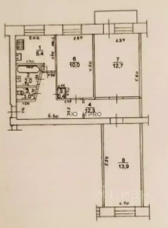 3-к кв. Кировская область, Слободской ул. Урицкого, 9 (57.7 м) - Фото 2