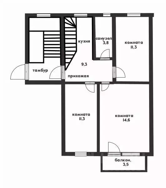 3-к кв. Краснодарский край, Геленджик ул. Ленина, 13 (89.4 м) - Фото 2