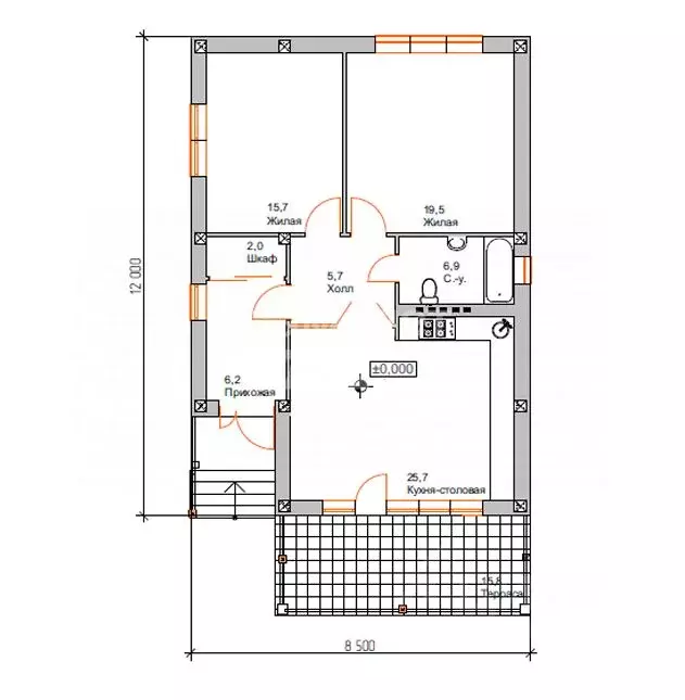 Дом в Краснодарский край, Темрюк Молодежная ул. (80 м) - Фото 1