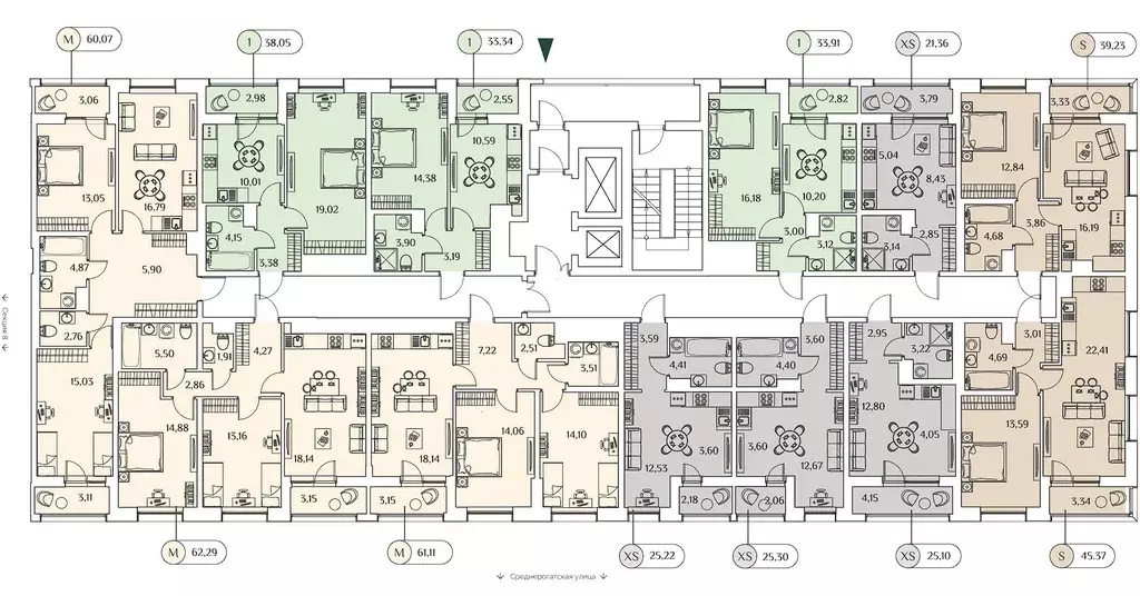 3-к кв. Санкт-Петербург ул. Среднерогатская, 11к2 (81.86 м) - Фото 2