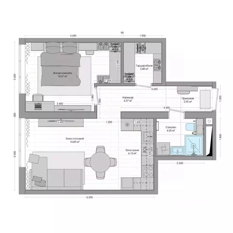 2-к кв. Приморский край, Владивосток ул. Нейбута (53.5 м) - Фото 1