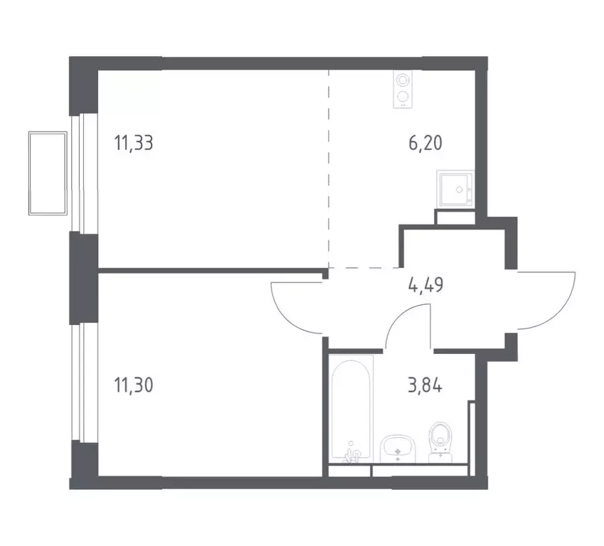 1-комнатная квартира: Ленинский городской округ, ЖК Новое Видное, 13.2 ... - Фото 1