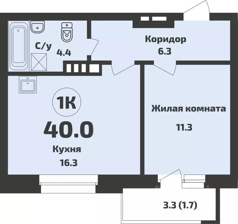 1-к кв. Новосибирская область, Новосибирский район, Станционный ... - Фото 1