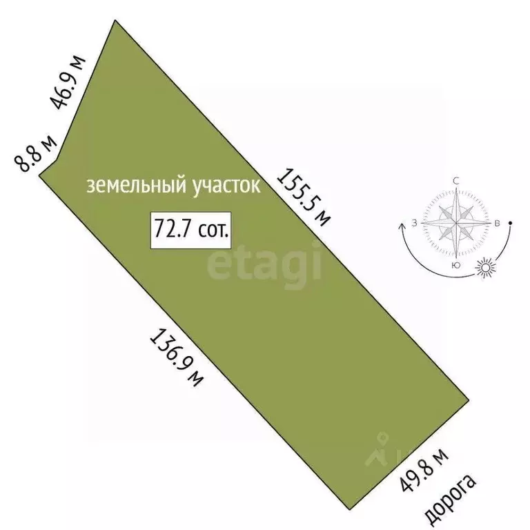 Участок в Тюменская область, Нижнетавдинский муниципальный округ, д. ... - Фото 2