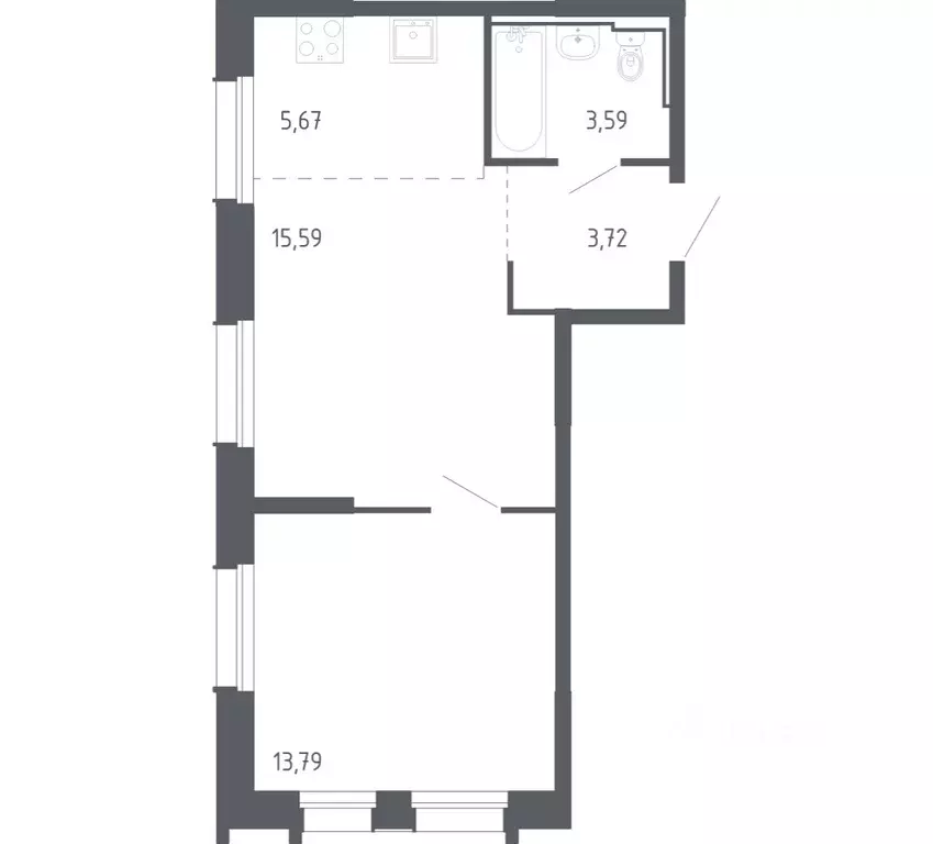 1-к кв. Приморский край, Владивосток Квартал Нейбута жилой комплекс ... - Фото 1