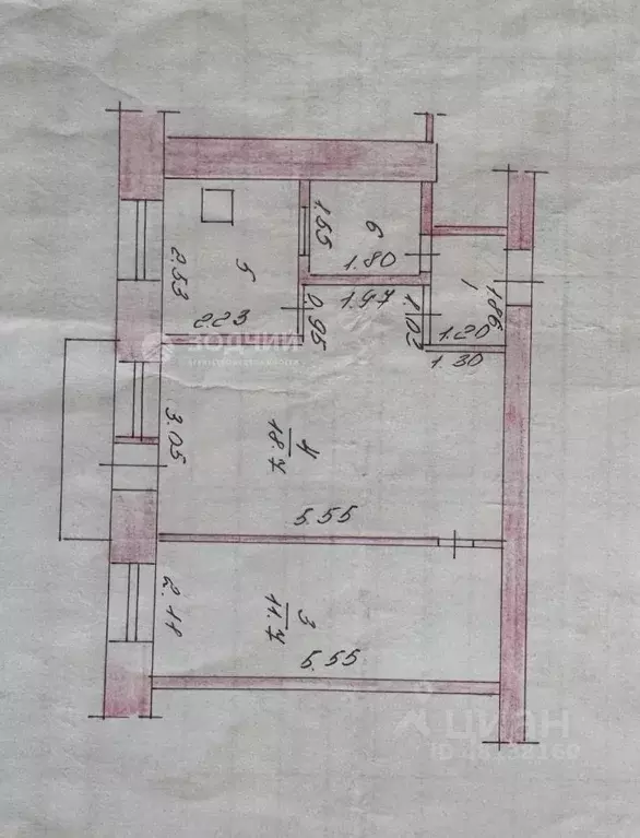2-к кв. Чувашия, Новочебоксарск Молодежная ул., 9 (41.0 м) - Фото 2