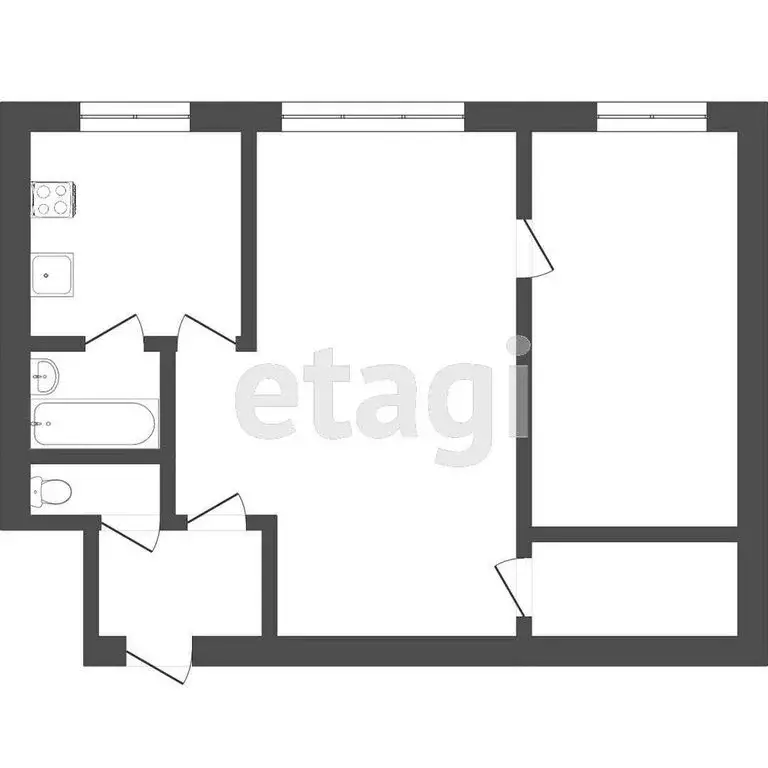 2-комнатная квартира: Тюмень, улица Мельникайте, 97 (41.7 м) - Фото 0