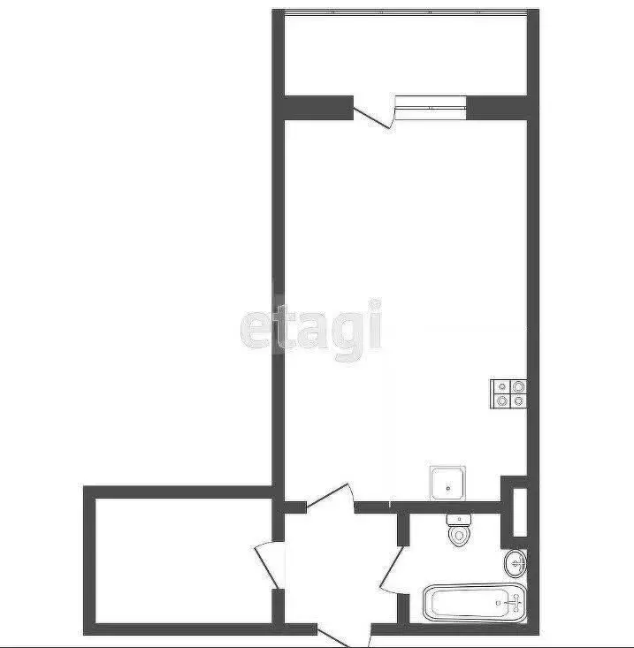 Квартира-студия: Тверь, Новочеркасская улица, 56 (28.6 м) - Фото 1