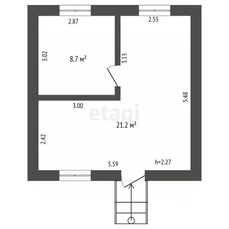 Дом в Калужская область, Медынь Спортивная ул., 14 (38 м) - Фото 2