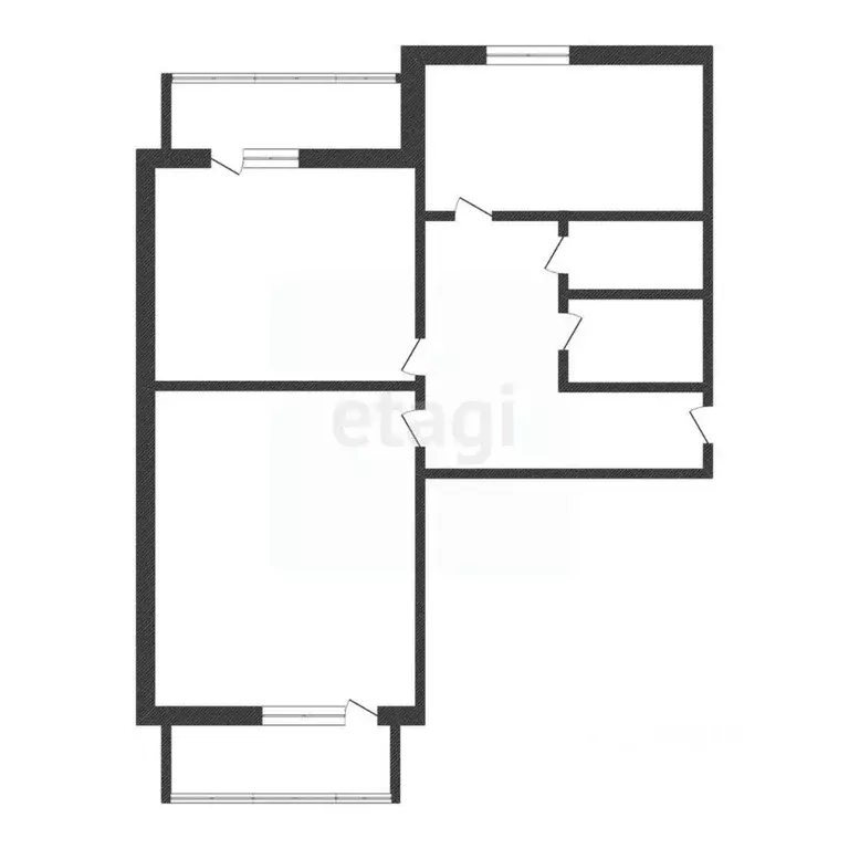 2-к кв. Белгородская область, Белгород ул. Есенина, 12 (50.3 м) - Фото 1